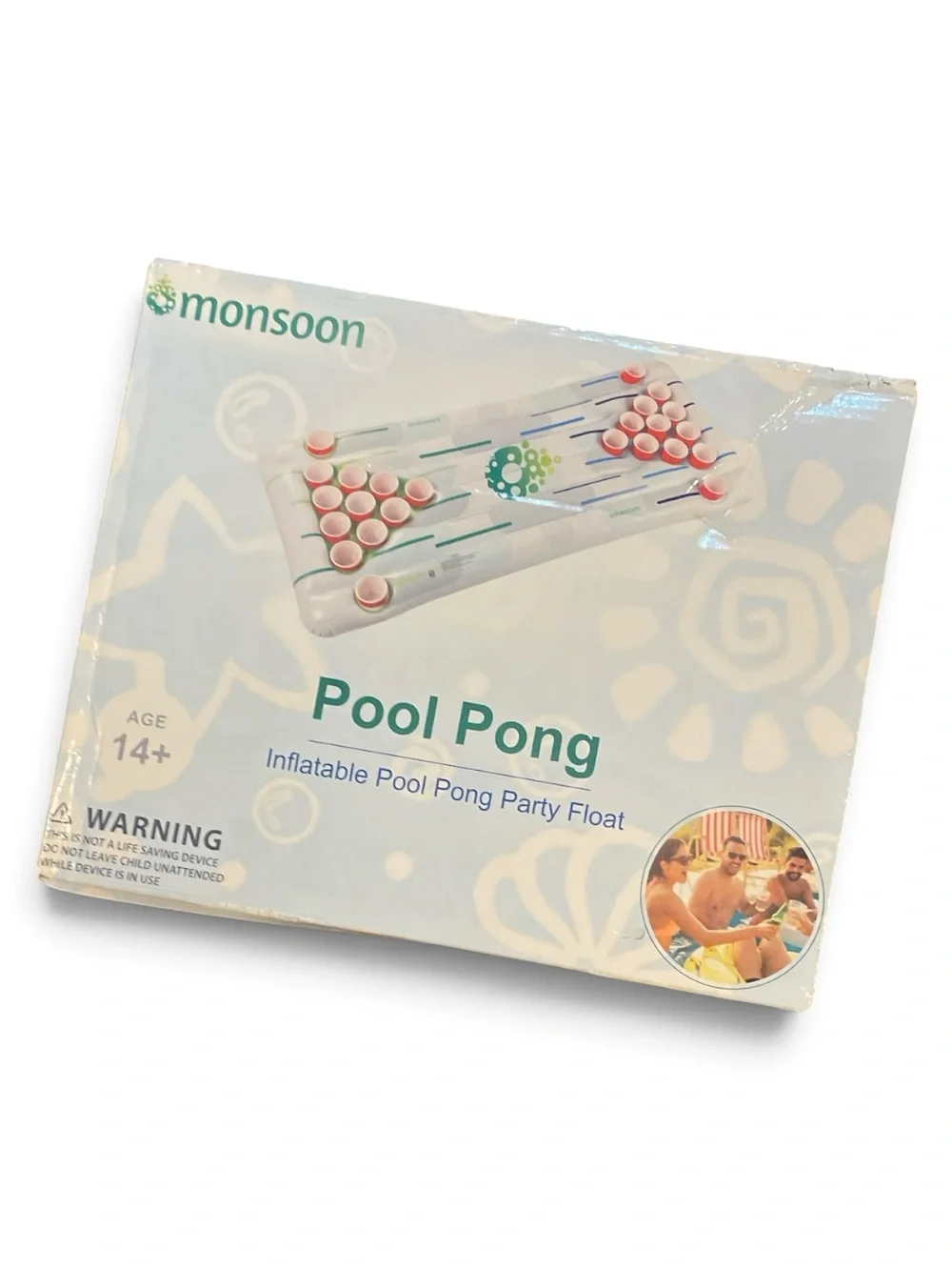 Monsoon [Pool Pong] Inflatable Pool Party Games Floating Beer Pong Table Swimmin